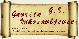 Gavrila Vukosavljević vizit kartica